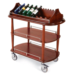 Geneva 70516 Wine Cart - Oval, 2 Shelf