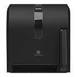 Georgia-Pacific Vista Black Hygienic Push Paddle Roll Paper Towel Dispenser