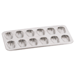 Gobel Madeleine Mold 12 Cavities. Each cavity: 3-1/4"X2". Overall size of pan: 15-1/2"X9"