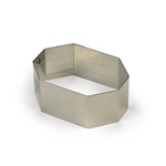 Gobel Octagon Dessert Ring Marquis stainless Steel, 2 7/8" x 2" x 1 1/4"
