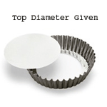 Gobel Round Fluted Tart / Quiche Pan with Loose Removable Bottom, 4" x 1-1/8" H.