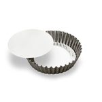 Gobel Round Medium Loose Removable Bottom Fluted Tart Flan Pan, 11-7/8