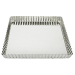 Gobel Square Fluted Tart Mold 9" x 1" Deep with Loose Removable Bottom