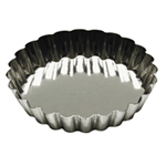 Gobel Tinned Steel Fluted Tartlet with Silver-Finish Look, 2-3/4" Diameter