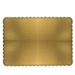 Gold Corrugated Rectangular Quarter Sheet Cake Boards, 9" x 13", Pack of 5