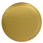 Gold Corrugated Round Cake & Pastry Board,  Size: 8