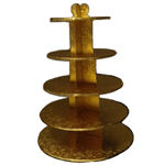 Gold Foil Covered 5-Tier Cupcake Stand / Tower