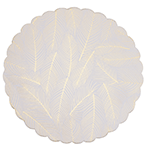 Gold Leaf Printed Round Scalloped Cake Board, 10" x 3/32" - Pack of 5