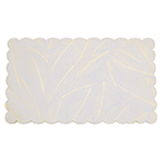 Gold Leaf Print Scalloped Log Cake Board, 11.25" x 6" - Pack of 25