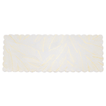 Gold Leaf Print Scalloped Log Cake Board, 16.75" x 6.5" - Pack of 5