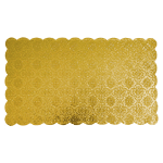 Gold Scalloped Log Cake Board (thick), 6.5" x 11.25" - Pack of 25