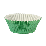 Green Foil Cupcake Liners, 2