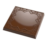 Greyas Polycarbonate Chocolate Mold, Bordered Square, 3 Cavities
