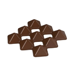 Greyas Polycarbonate Chocolate Mold, Triangle Bar, 3 Cavities