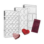 Greyas Love Chocolate Mold Kit 2 by Luis Amado, Set of 3