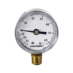 Groen OEM # Z099156, Vacuum / Pressure Gauge; -30 to 60 PSI; 1/4" MPT Bottom Mount