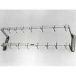 H. A. Sparke Pan Rack, Wall Mount. 12" W (from Wall) X 48" L. (53" Overall)