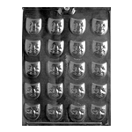 Plastic Chocolate Mold, Happy Face Mask, 20 Cavities