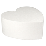 Heart Cake Dummy, Polystyrene, 10-11/16