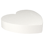 Heart Cake Dummy, Polystyrene, 9" x 2" High