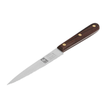 Icel 233865010 4" Serrated Paring Knife, Brown Rosewood Handle, Full Tang Blade