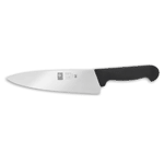 Icel Chef's Knife, 8 Straight Blade, Black Plastic Handle