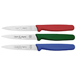 Icel Color Coded Serrated Paring Knife Set, 4" Blade - Set of 3