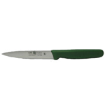 Icel Paring Knife, 4" Blade, Green Handle