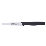 Icel Paring Knife 4 Serrated Blade, Black Handle