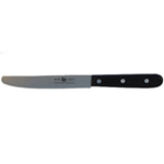 Icel Steak Knife, 5" Wavy-Edge Blade, Wooden Handle