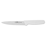 Icel Utility Knife, 5-1/2" Blade, White Plastic Handle