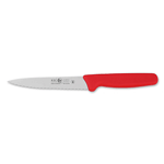 Icel Utility Knife, Wavy Edge, 5-1/2" Blade, Red Plastic Handle 