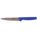 Icel Utility Knife, Wavy Edge, 5-1/2" Blade, Blue Plastic Handle