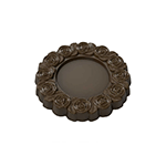 Implast Circle with Roses Polycarbonate Chocolate Mold, 6 Cavities