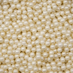 Ivory Edible Sugar Pearls Dragees Decoration Balls, 5mm - 11 Lb