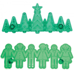 JEM Christmas Tree & Kids Frieze, Set of 2 Plastic Gumpaste Cutters