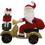 JEM Cutters Scooter Santa, Set of 10 Plastic Gumpaste Cutters