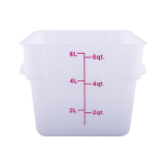 Johnson Rose White Square Food Storage Container, 6 Quart - Pack of 12