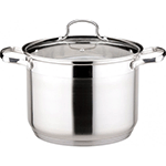 Josef Strauss Le Stock Pot, Stainless Steel with Glass Lid,  28L, 14.2