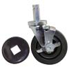 Kitchen Aid OEM # FM-1540-BUMPER, 5" Swivel Stem Caster with Brake for 7/8" Square Post - 260 lb. Capacity 