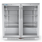 KoolMore 35 in. Stainless Steel Two-Door Back Bar Refrigerator - 7.4 Cu Ft.