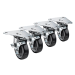 Krowne 28-161S Triangle Plate Swivel Casters 5" with Lock, Set of 4