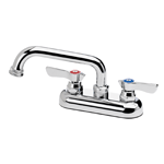 Krowne Metal 11-450L Silver Series 4" Center Deck Mount Laundry Faucet with 6" Spout and Hose Adapter
