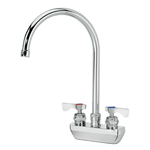 Krowne Metal 14-402L Royal Series 4" Center Wall Mount Faucet with 8-1/2" Gooseneck Spout