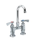 Krowne Metal 15-402L Royal Series 4" Center Raised Deck Mount Faucet with 8-1/2" Gooseneck Spout