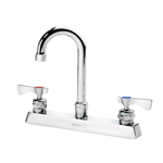 Krowne Metal 15-525L Royal Series 8" Center Deck Mount Faucet with 3-1/2" Gooseneck Spout