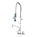 Krowne Metal 17-109WL 8" Center Wall Mount Pre-Rinse with Add-On Faucet, 12" Spout, Low Lead