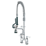 Krowne Metal 18-406L Royal Series Deck Mount Space Saver Pre-Rinse with Add-On Faucet and 6" Spout