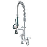 Krowne Metal 18-408L Royal Series Deck Mount Space Saver Pre-Rinse with Add-On Faucet and 8" Spout