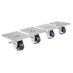 Krowne Metal 28-169S 4" x 5" Plate Caster with 2" Wheel (Set of 4)